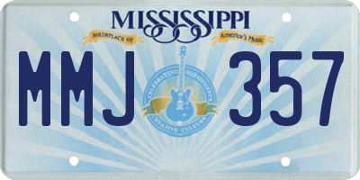 MS license plate MMJ357