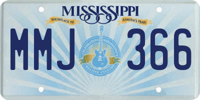 MS license plate MMJ366