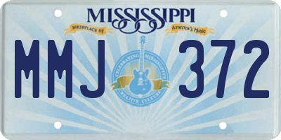 MS license plate MMJ372