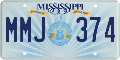 MS license plate MMJ374