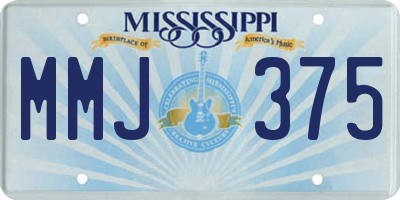 MS license plate MMJ375