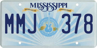 MS license plate MMJ378