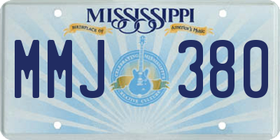 MS license plate MMJ380