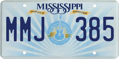 MS license plate MMJ385