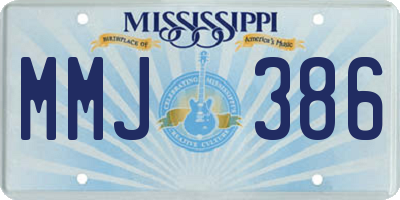 MS license plate MMJ386