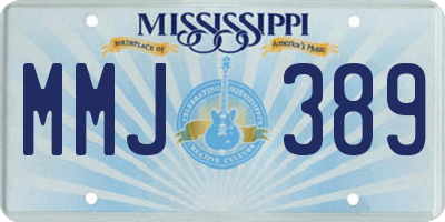 MS license plate MMJ389