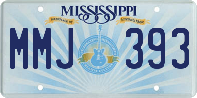 MS license plate MMJ393