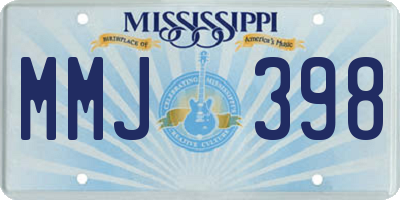 MS license plate MMJ398