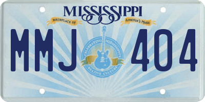 MS license plate MMJ404