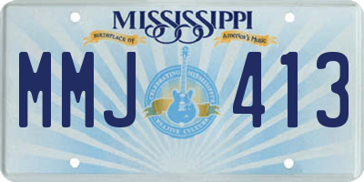 MS license plate MMJ413