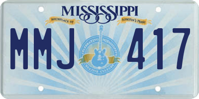 MS license plate MMJ417