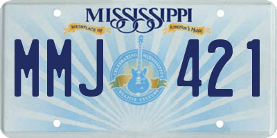 MS license plate MMJ421
