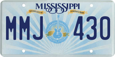 MS license plate MMJ430