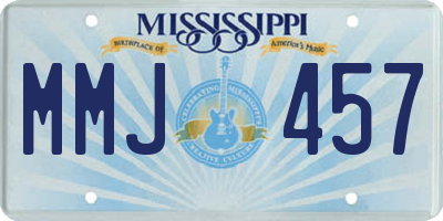 MS license plate MMJ457