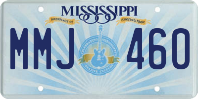 MS license plate MMJ460