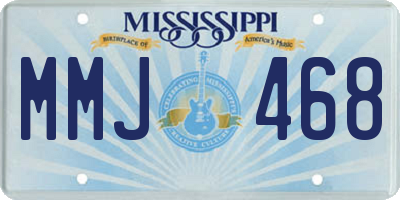 MS license plate MMJ468