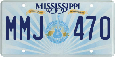 MS license plate MMJ470