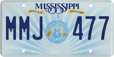MS license plate MMJ477