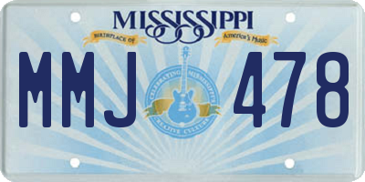 MS license plate MMJ478