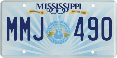 MS license plate MMJ490