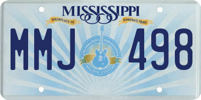 MS license plate MMJ498