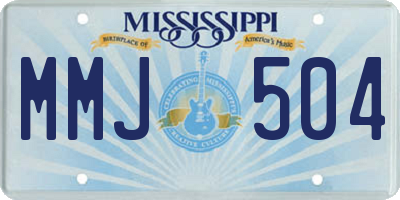 MS license plate MMJ504