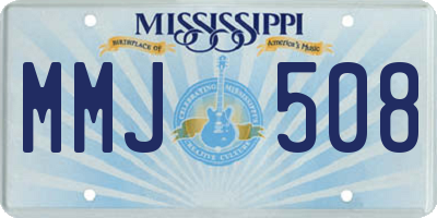 MS license plate MMJ508