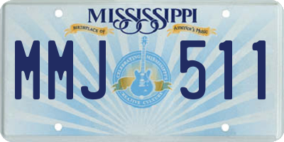 MS license plate MMJ511