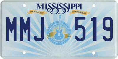 MS license plate MMJ519