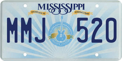 MS license plate MMJ520