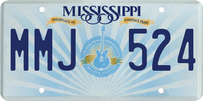 MS license plate MMJ524