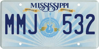 MS license plate MMJ532