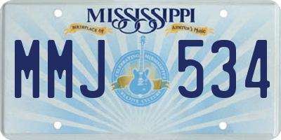 MS license plate MMJ534