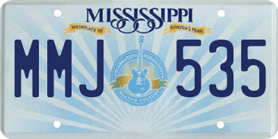MS license plate MMJ535