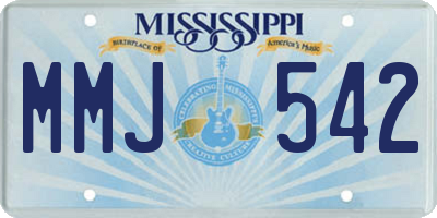 MS license plate MMJ542