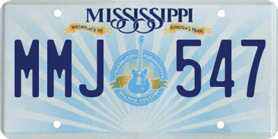 MS license plate MMJ547