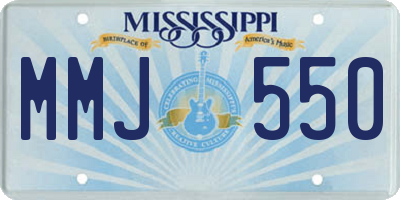 MS license plate MMJ550