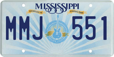 MS license plate MMJ551
