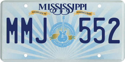 MS license plate MMJ552