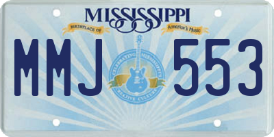 MS license plate MMJ553