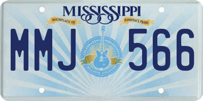MS license plate MMJ566