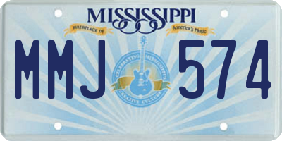 MS license plate MMJ574