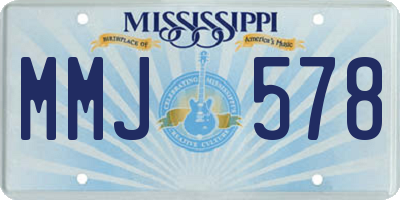 MS license plate MMJ578
