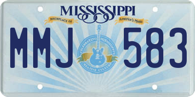 MS license plate MMJ583