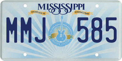 MS license plate MMJ585