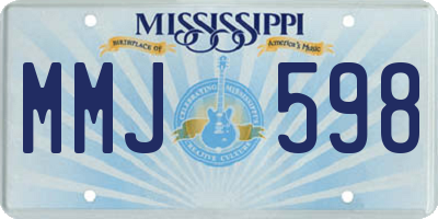MS license plate MMJ598