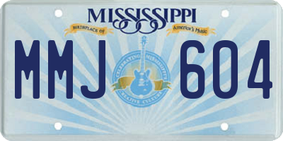 MS license plate MMJ604