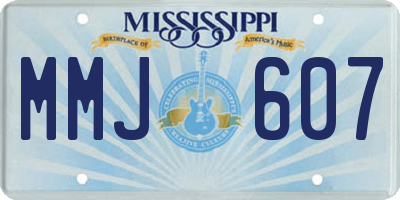 MS license plate MMJ607