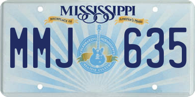 MS license plate MMJ635