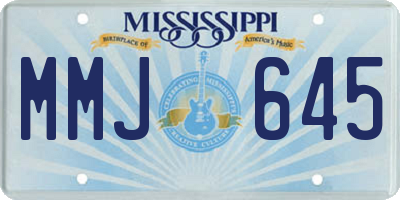 MS license plate MMJ645